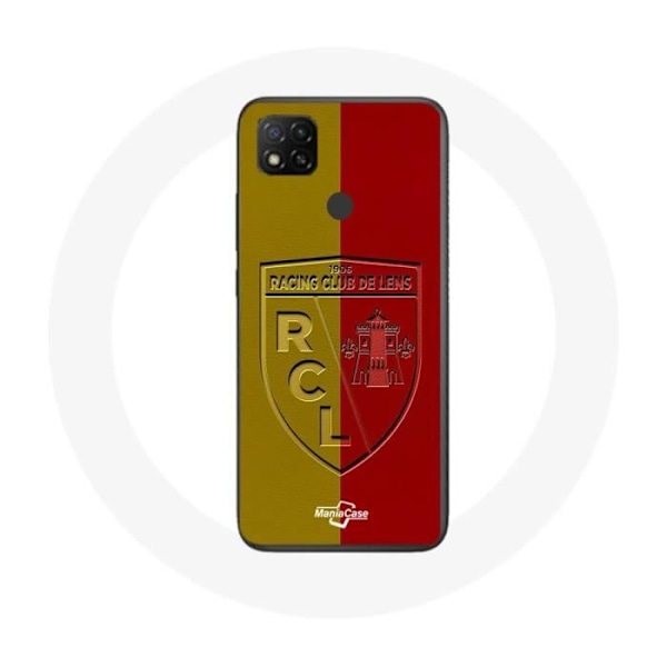 Coque Xiaomi Redmi 9C rcl objektiv logotyp gul och röd