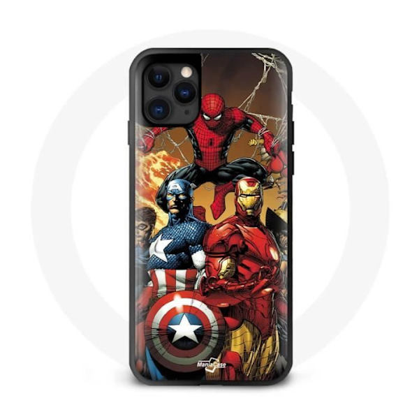 iPhone 13 Cover - Marvel - Avengers - Unik design - Blød - Sort