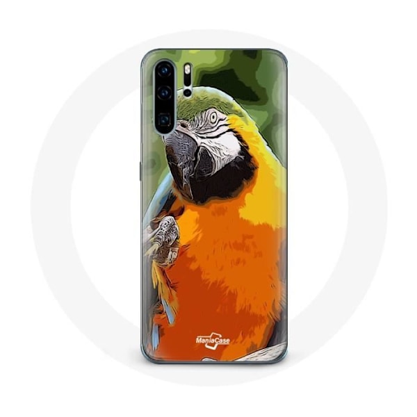 Coque för Huawei P30 Aras Papegoja Orange Grön