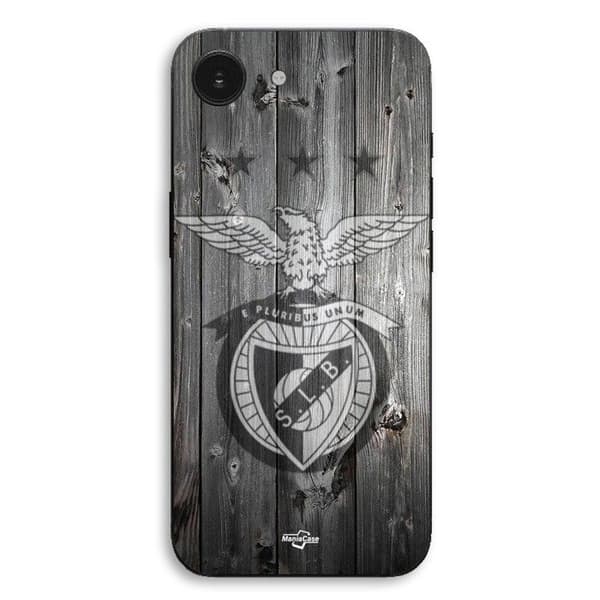 Coque til iPhone 17e SLB benfica grå baggrund Manicase Svart