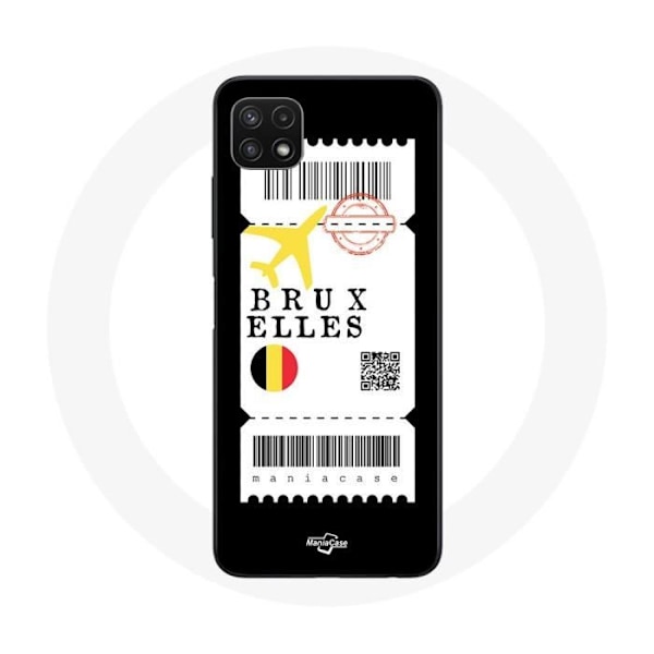 Coque - Samsung - Galaxy A22 5G - Biljet för flygning Bryssel - Snygg - Svart