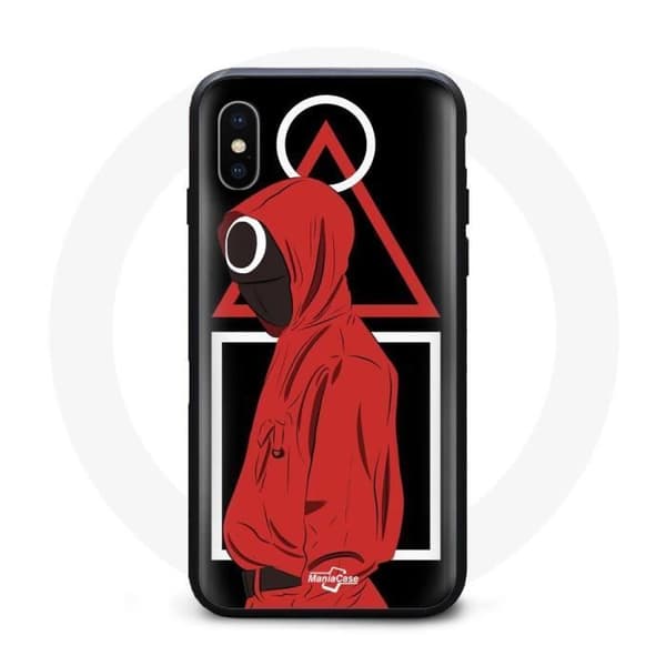 Telefoncover - Squid Game - Iphone XS Max - Blød - Sort - Design inspireret af Squid Game