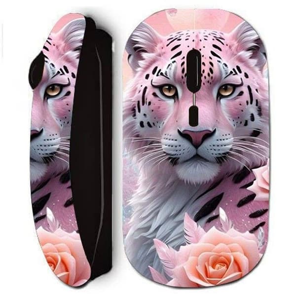 Trådløs sort mus Leopard rosa sne Maniacase