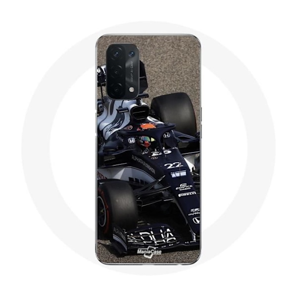 Coque för Oppo A74 5G Formel 1 Yuki Tsunoda F1-förare Blå