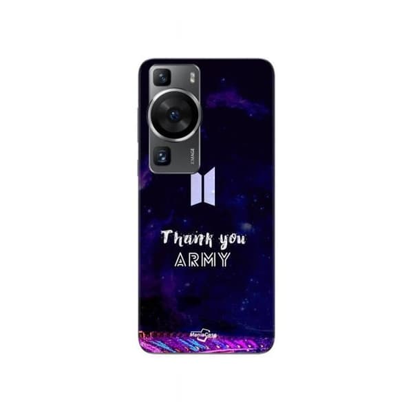 Coque - MANIACASE - Huawei P60 - Blød - Sort - BTS Mønster