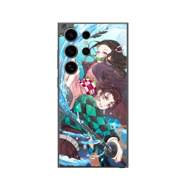 Coque - Maniacase - Samsung Galaxy S25 Ultra - Souple - Noir - Demon Slayer