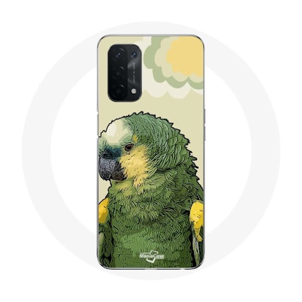 Coque för Oppo A74 5G Amazone Papegojor Grön
