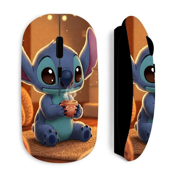 Trådløs sort mus Mignon Stitch kaffe