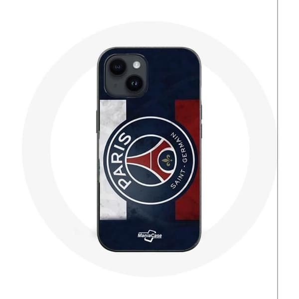 Cover til iPhone 14 Plus - Maniacase - PSG Logo - Blød - Sort - Unisex