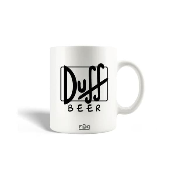 Krus - Simpsons - Duff Beer - Keramik - Sort - 30cl