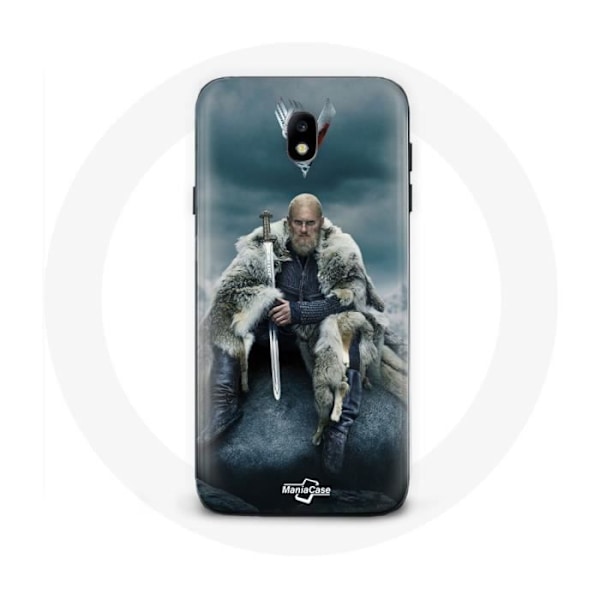 Coque - Vikings - Galaxy J3 2017 - Mjuk - Grå - Ragnar Lothbrok logotyp V Svärd Grå