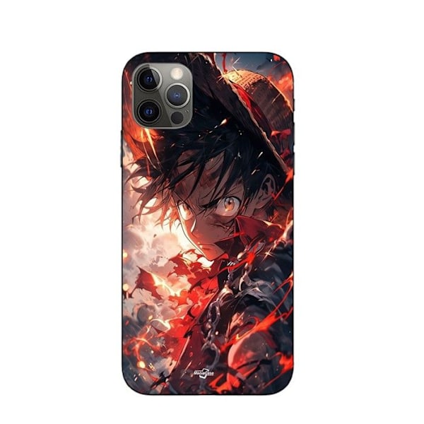 Coque - Maniacase - Iphone 12 Pro Max - Luffy argig - Souple - Noir - Manga/Anime svart