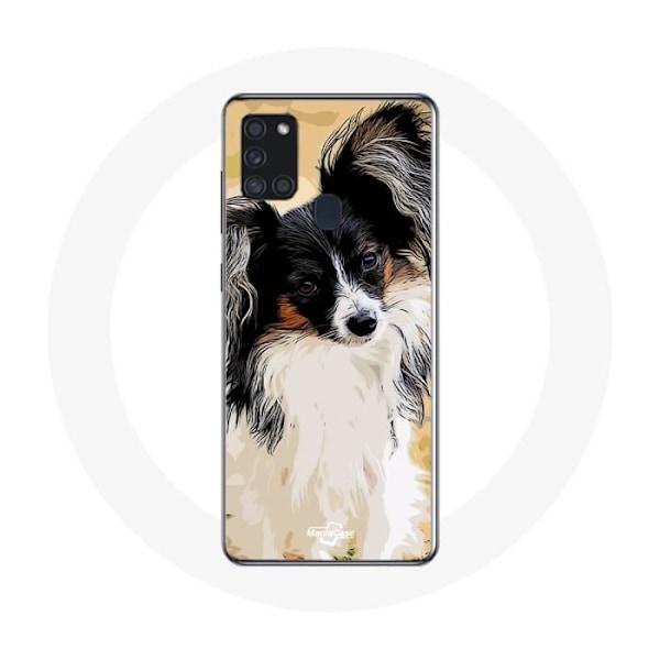 Coque Samsung Galaxy A21S Epagneul nain continental papillon Ras av hundar