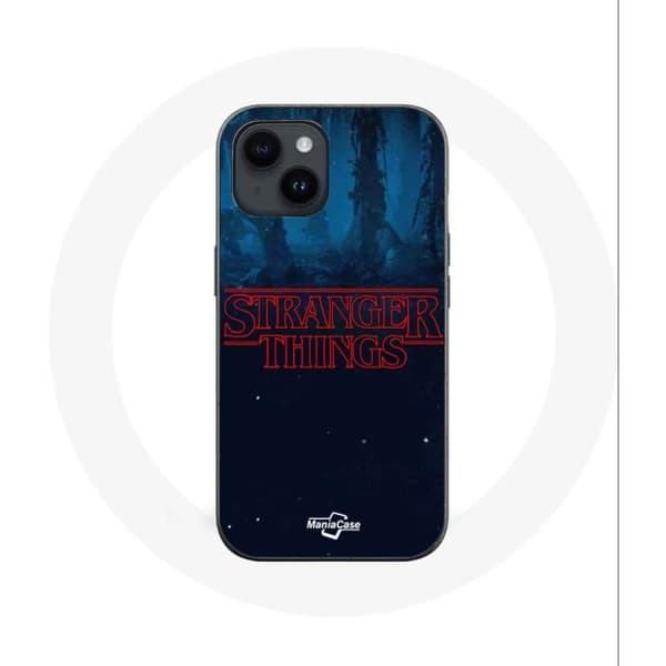 Cover - Maniacase - Iphone 14 Plus - Blød - Sort - Stranger Things logo sæson 2