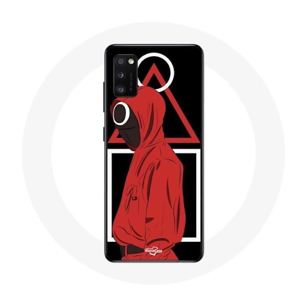Coque för samsung galaxy S20 plus Squid Game logotyp symboler triangel fyrkant cirkel Svart Bakgrund