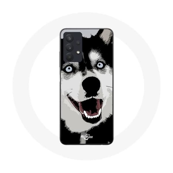 Coque Maniacase для Samsung Galaxy A32 4G Хаски Сибири Синие Глаза
