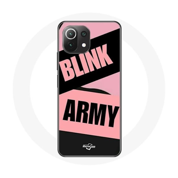 Coque för Xiaomi Mi 11 Lite BTS ARMY och Blackpink Blink Ros Svart