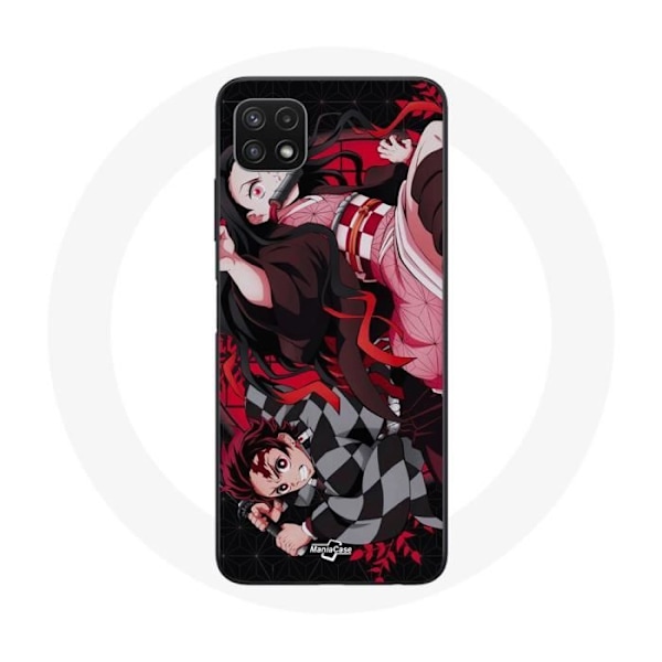 Coque - Maniacase - Samsung Galaxy A22 5G - Mjuk - Svart - Demon Slayer