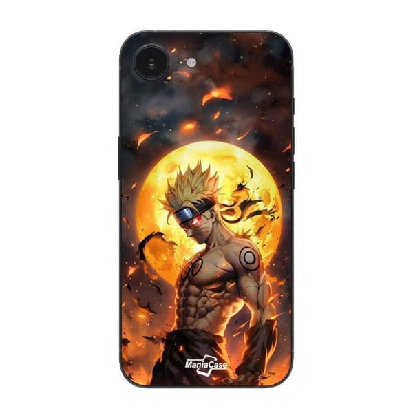 Coque Maniacase För Iphone 16E mörk naruto måne 3D Svart