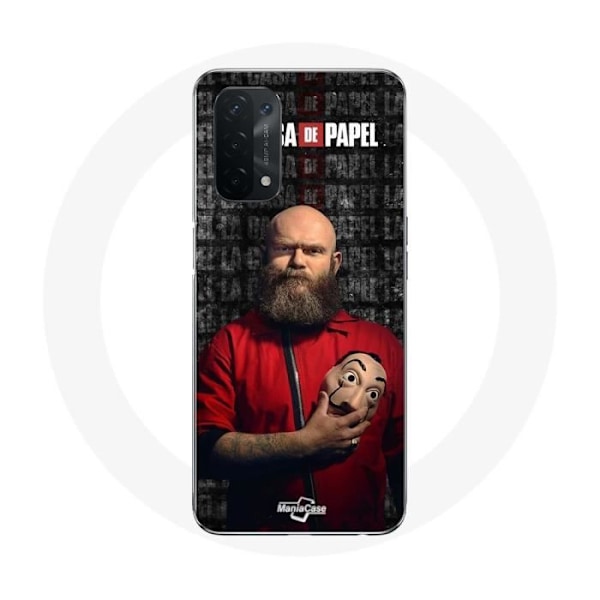 Coque - Maniacase - Oppo A74 5G - La Casa De Papel Masque Darko - Silikon - Mjuk svart