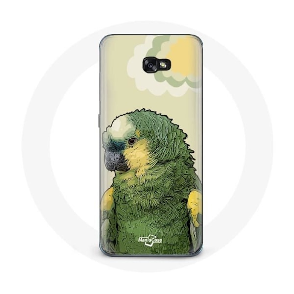 Coque - Amazone - Galaxy A3 2016 - Blød - Grøn - Papegøjer Grön