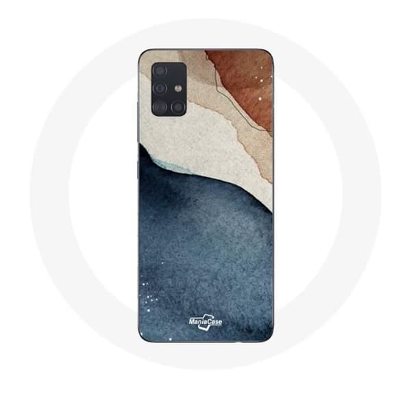 Coque - Samsung - Galaxy A51 - Sval - Abstrakt textur - Vit