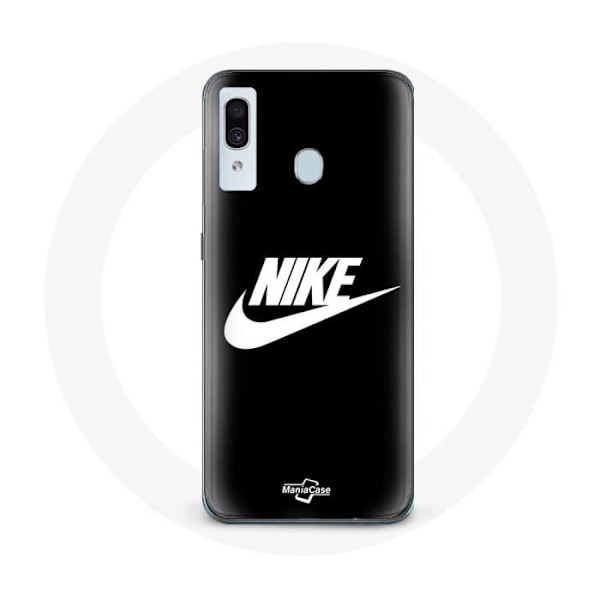 Coque för Samsung Galaxy A20e Nike-logotyp vit bakgrund svart