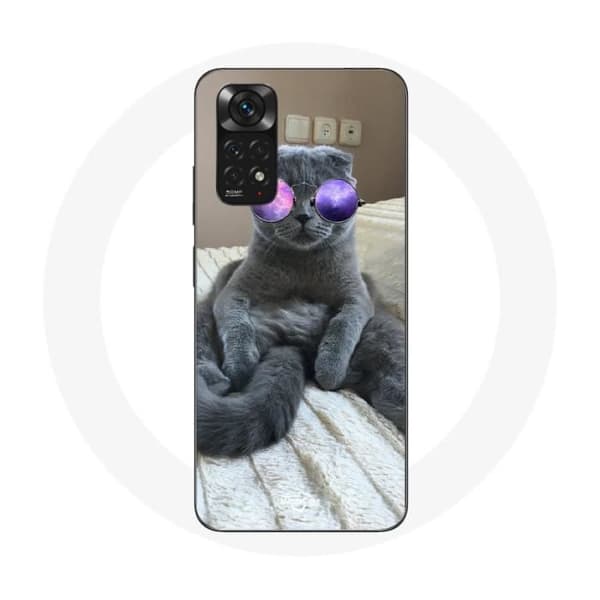 Cover til Xiaomi Redmi Note 11S Kat med violette briller