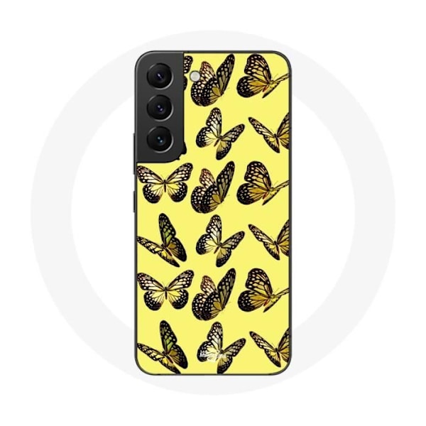 Fodral för Samsung Galaxy S21 FE Fjärilar Gul Bakgrund