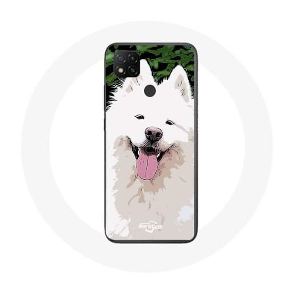 Coque - Xiaomi - Redmi 9C - Mjuk - Vit - Samojedhundras Vit