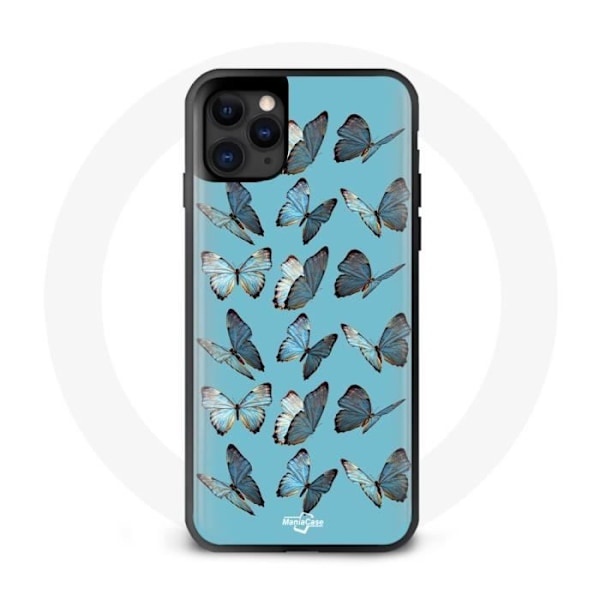 iPhone 13 fodral skog fjärilar blå