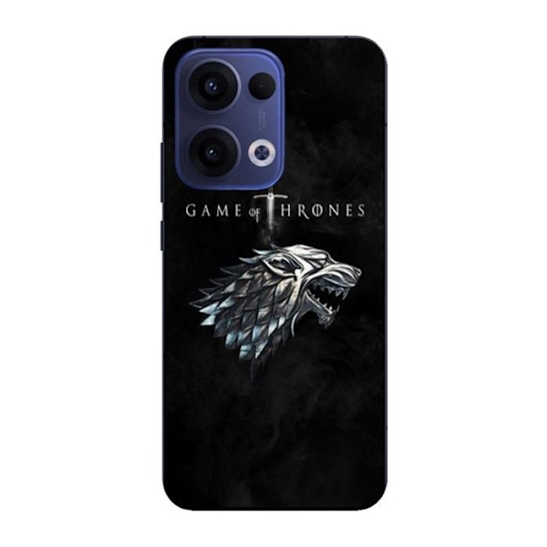 Telefonfodral - Maniacase - Oppo Reno 13 5G - Silikon - Mjuk - Game Of Thrones House Stark Svart
