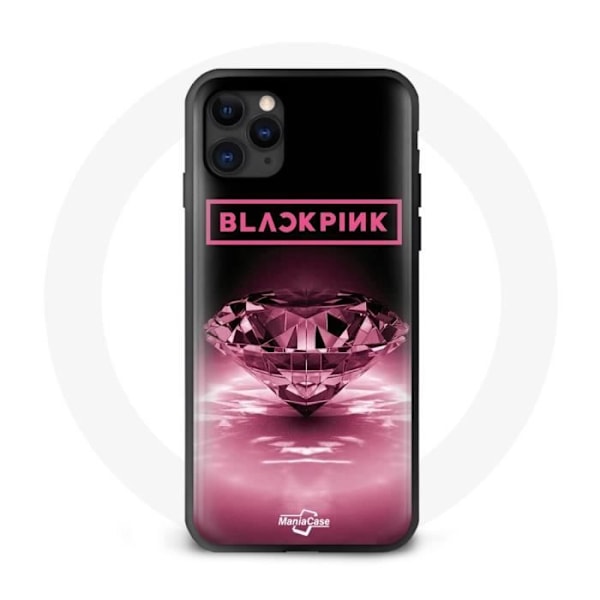 Coque - Maniacase - Iphone 12 Mini - Svart - Blackpink diamant tapet - Mjuk svart