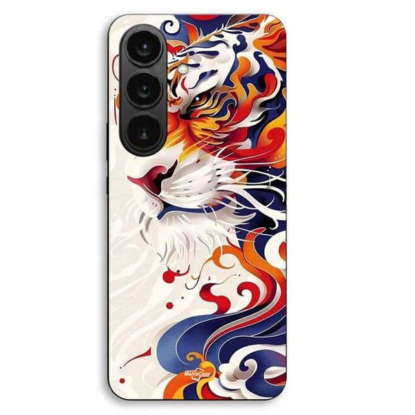 Coque til Samsung Galaxy S26 FE tiger abstrakt tekstur Maniacase Svart