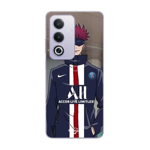 Coque - Maniacase - Oppo A80 - Paris Saint Germain anime - Blød - Blå