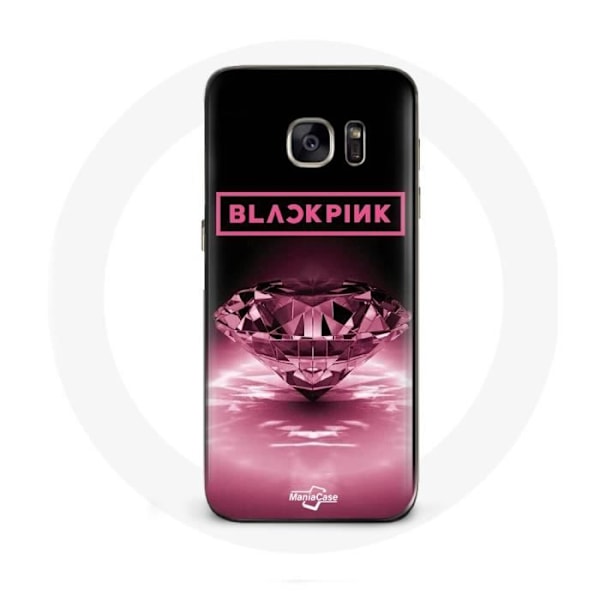 Coque - Maniacase - Samsung Galaxy S7 Edge - Svart - Blackpink-logotyp - Mjuk Svart