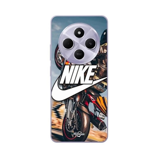 Coque - Maniacase - Xiaomi Redmi 14C - Soft - Nike-logotyp - Vit Vit