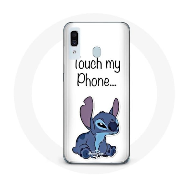Coque för Samsung Galaxy A20e Lilo och Stitch söt vit bakgrund
