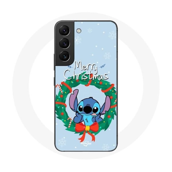Coque för Samsung Galaxy S21 FE Stitch snö glad jul blå