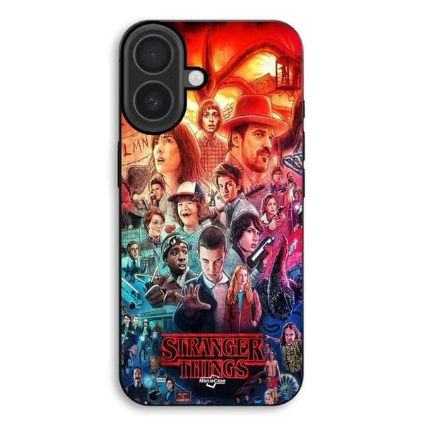 iPhone 17 Coque Stranger Things sarja kausi 4 svart