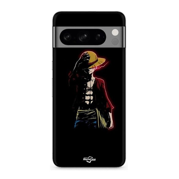Coque - MANIACASE - Google Pixel 8a Pro - Flexibel - Svart Silikon - One Piece Luffy Svart