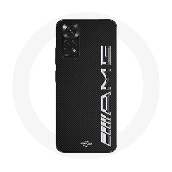 Coque för Xiaomi Redmi Note 11 4G Amg Logo Kolfiber Textur