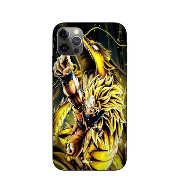 Coque Maniacase för Iphone 12 Pro max Son Goku Super Saiyan SSJ3 Drakattacke svart