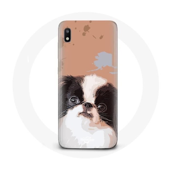Coque för Samsung Galaxy A10 Japansk Spaniel Svart och Vit Ras av hundar