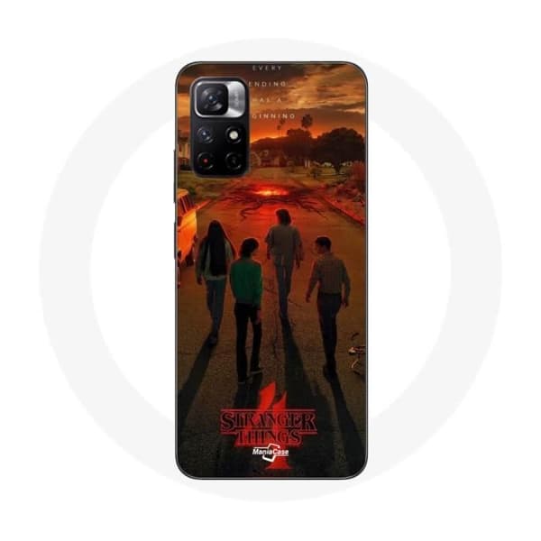 Coque - MANIACASE - Redmi Note 11 5G - Blød - Stranger Things Sæson 4 - Hvid