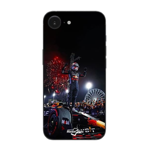 Coque Maniacase til iPhone 16E F1 Max Verstappen mester Svart