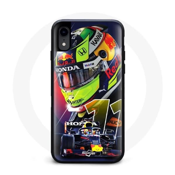 Cover - MANIACASE - Iphone XR - Formel 1 Sergio Perez - Blød - Sort