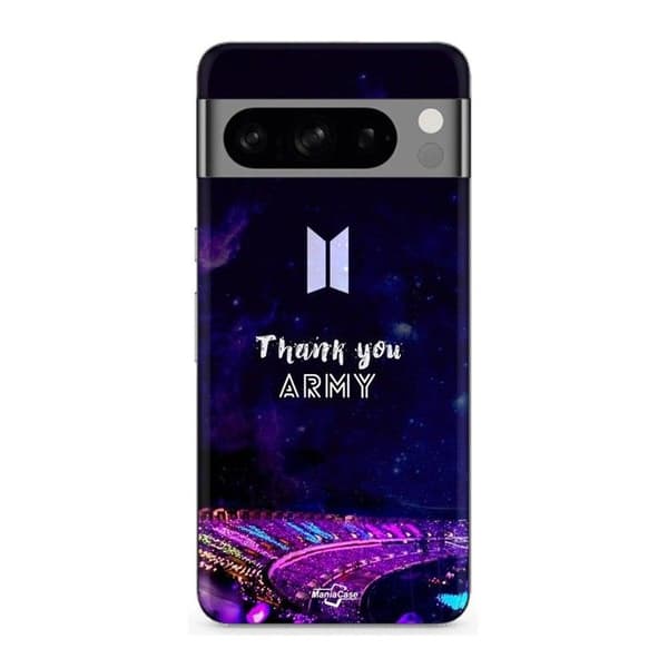Skal för Google Pixel 8 Pro BTS armé gruppen BTS kung av K-pop svart