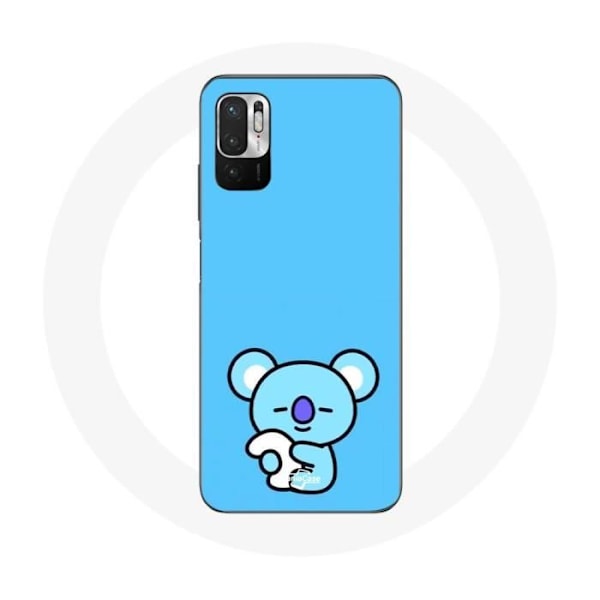 Coque för Xiaomi Redmi Note 10T 5G Bangtan BTS BT21 Koya RM Blå Bakgrund