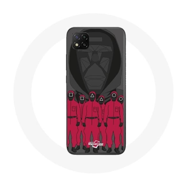 Coque - Xiaomi - Redmi 9C - Flexibel - Svart - Squid Game - Masker karaktärer